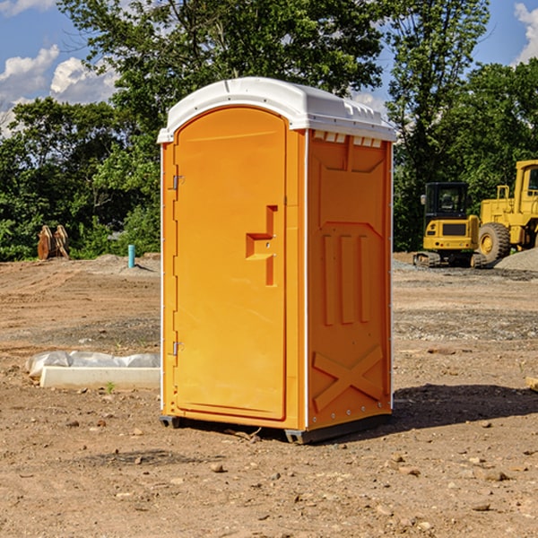 how often are the portable restrooms cleaned and serviced during a rental period in Livingston County KY